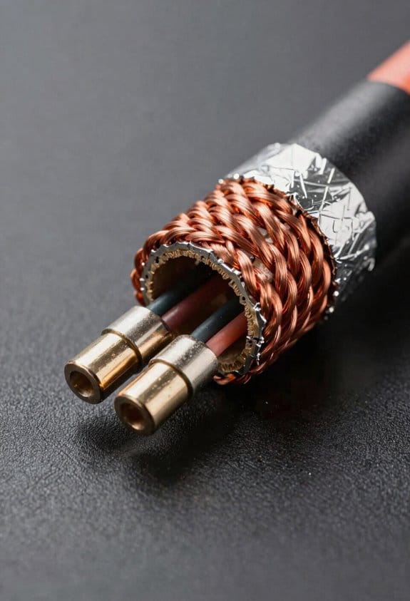 double braided foil shielded grounded